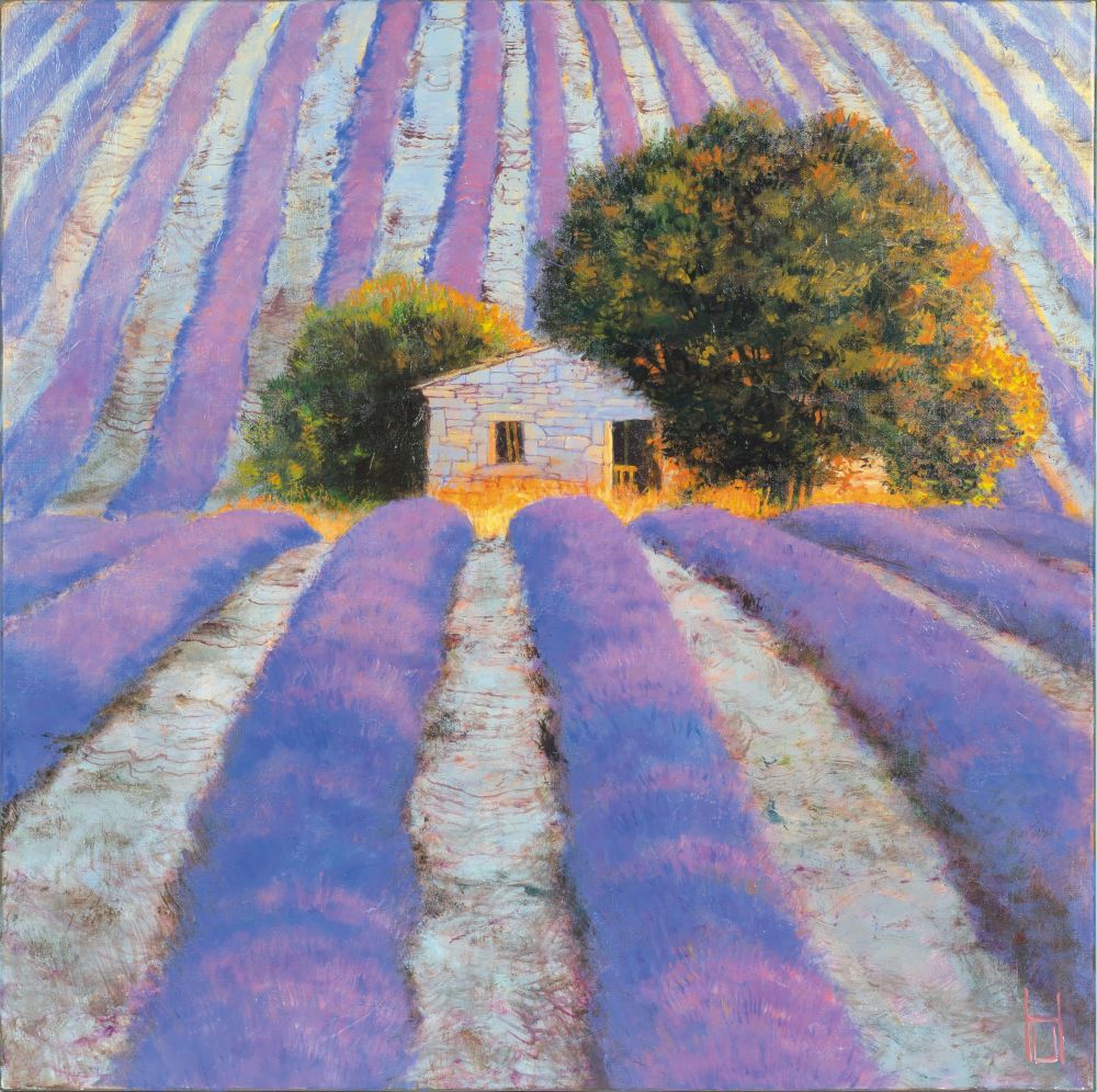 Uwe Herbst - Lavender Field, Evening, 1990